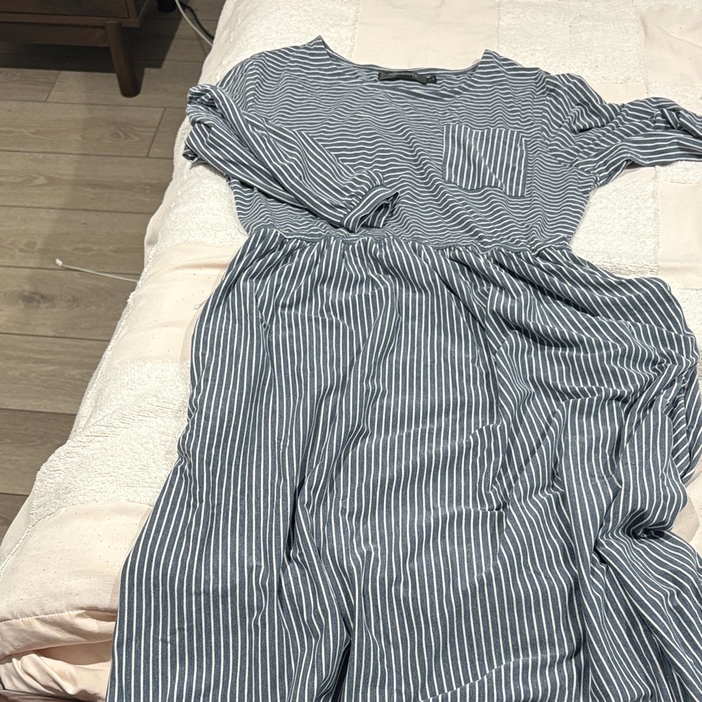 Striped Black and White Women's Dress